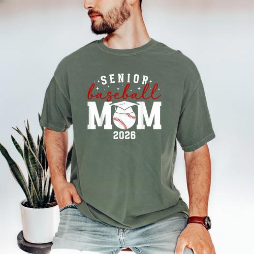 Baseball Senior Mom Of A Senior Baseball Player Mom 2026 Men's Comfort Colors T-Shirt - Sportilla