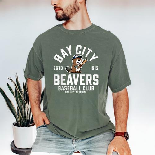 Bay City Beavers Baseball Club Estd 1913 Men's Comfort Colors T-Shirt - Sportilla