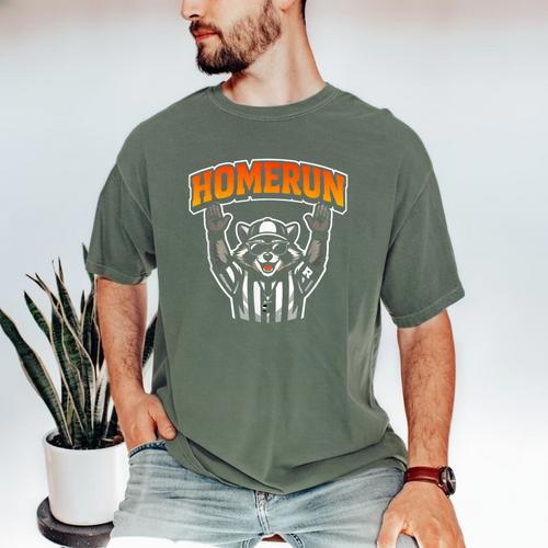 Football Referee Touchdown Baseball Homerun Raccoon Men's Comfort Colors T-Shirt - Sportilla