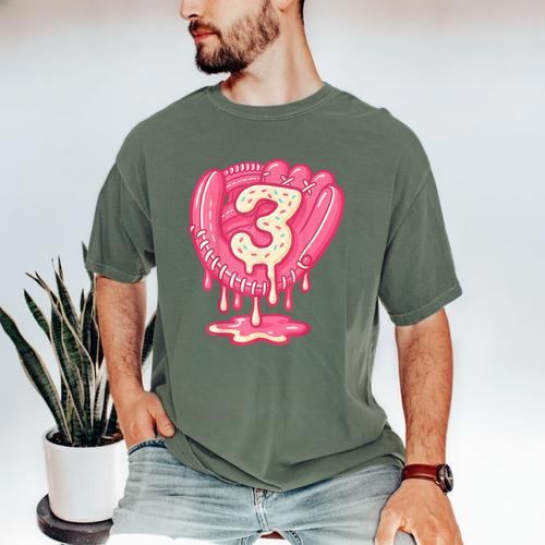 Ice Cream Baseball Glove 3rd Birthday Edition Men's Comfort Colors T-Shirt - Sportilla