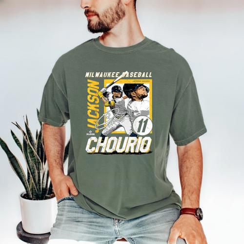 Jackson Chourio Milwaukee MLB Baseball Player MLBJCH203M Men's Comfort Colors T-Shirt - Sportilla