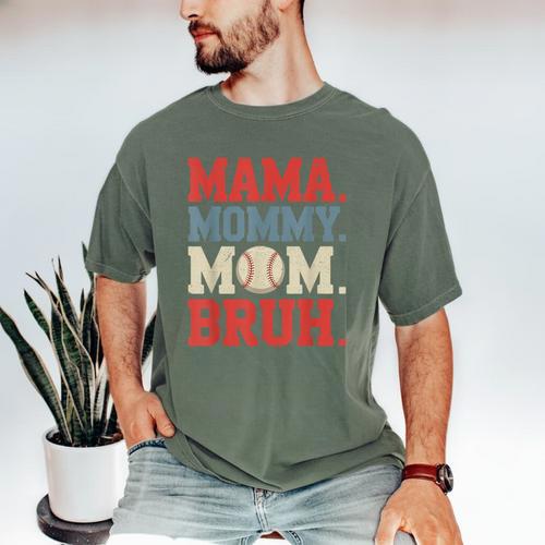 Mama Mommy Mom Bruh Baseball For Women Grandma Mother's Day Men's Comfort Colors T-Shirt - Sportilla