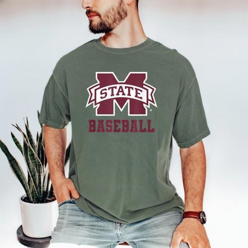 Mississippi State Baseball Bulldogs NCAA MS16 Men's Comfort Colors T-Shirt - Sportilla