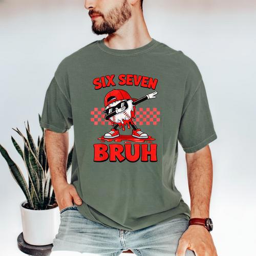 Six Seven 67 Bruh Baseball Valentine’s Day Teens Boys Kids Men's Comfort Colors T-Shirt - Sportilla