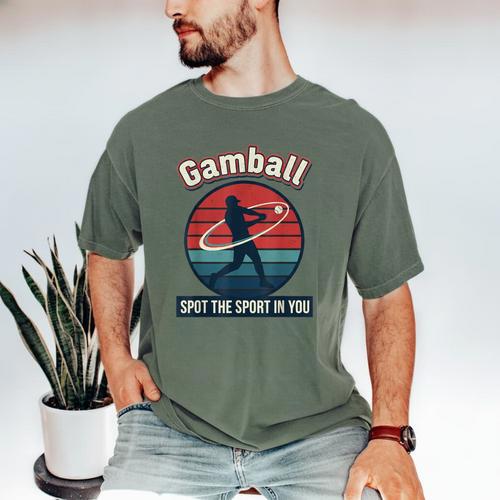 Vintage Baseball Batter Retro Sports Circle Graphic Men's Comfort Colors T-Shirt - Sportilla