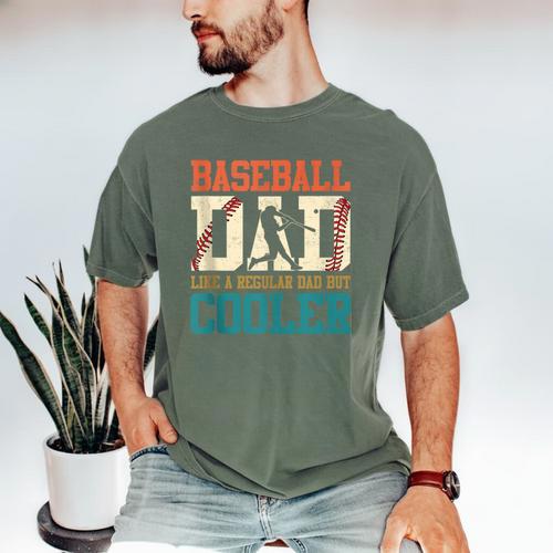 Vintage Baseball Dad Like a Regular Dad But Cooler Men Men's Comfort Colors T-Shirt - Sportilla