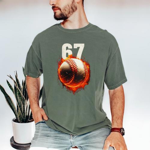 Women's 67 Baseball Boys Birthday Teens Six Seven Brainrot Men's Comfort Colors T-Shirt - Sportilla