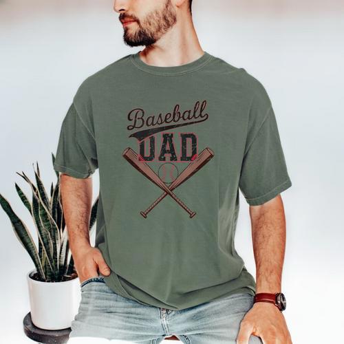 Baseball Dad Father's Day Baseball Daddy Game Day Toddlers Men's Comfort Colors T-Shirt - Sportilla