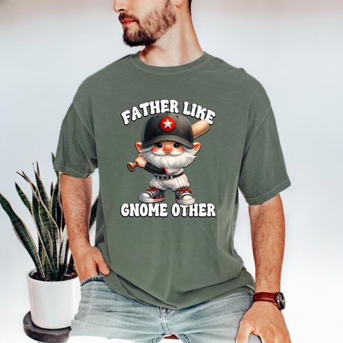 Baseball Dad Gnome For Baseball Grandpa Fathers Day Premium Tri-Blend Men's Comfort Colors T-Shirt - Sportilla
