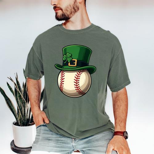 Baseball Leprechaun Hat Saint Patrick Retro Men's Comfort Colors T-Shirt - Sportilla