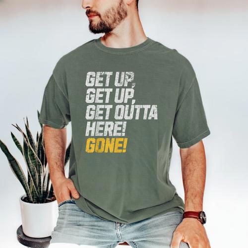 Baseball Player Get Up Get Outta Here Gone Home Run Men's Comfort Colors T-Shirt - Sportilla