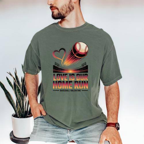 Baseball Valentine Forever On Deck For You Men's Comfort Colors T-Shirt - Sportilla