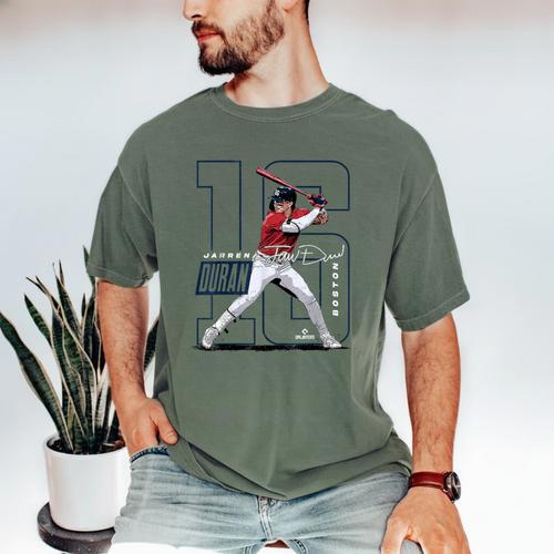 Jarren Duran Boston MLB Baseball Players MLBJDU202M Men's Comfort Colors T-Shirt - Sportilla