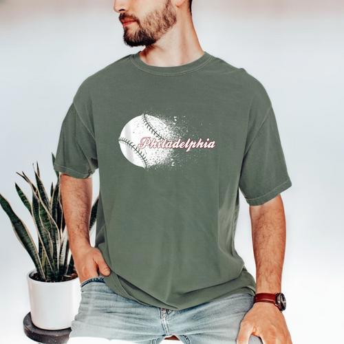 Philadelphia Baseball Skyline Philly Men Women Men's Comfort Colors T-Shirt - Sportilla