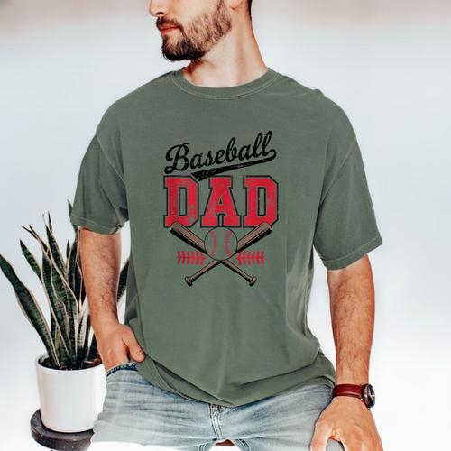 Vintage Baseball Dad Daddy Father's Day Baseball Players Men's Comfort Colors T-Shirt - Sportilla