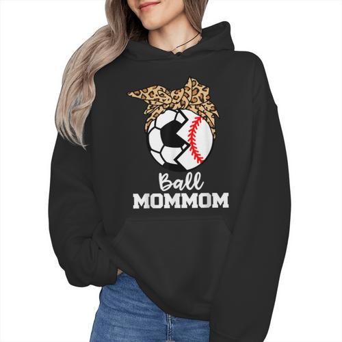 Ball MomMom Soccer Baseball Mom Mom Wmen Hoodie - Sportilla