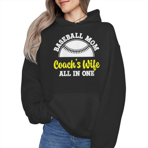 Baseball Mom Coach's Wife All In One Sports Player Coach Wmen Hoodie - Sportilla