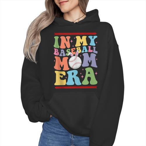 In My Baseball Mom Era Tee Bunny Ears Rabbit Baseball Wmen Hoodie - Sportilla