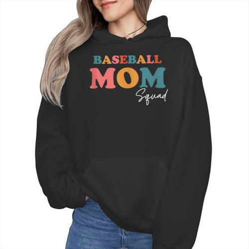 Baseball Mom Squad Boho Cute Back To School Ball Mom Wmen Hoodie - Sportilla