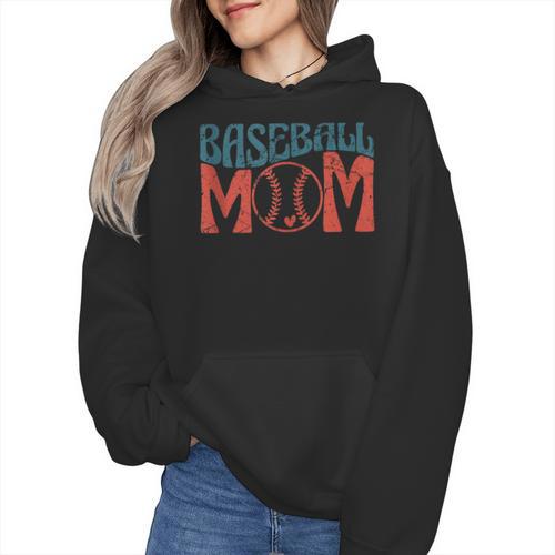 Baseball Mom Vintage Baseball Wmen Hoodie - Sportilla