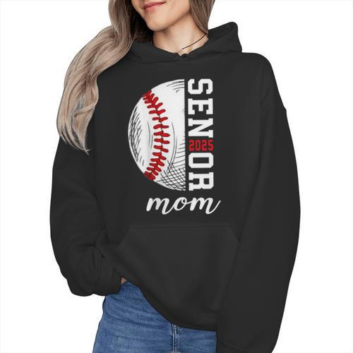 Class Of 2025 Senior 2025 Baseball Mom 2025 Wmen Hoodie - Sportilla