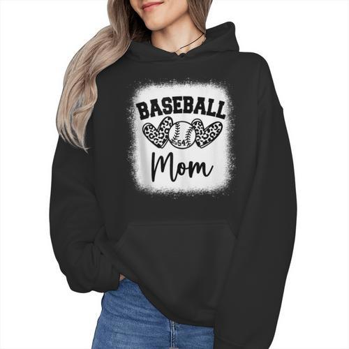 Custom Baseball Mom Number 54 Heart For Mom Wmen Hoodie - Sportilla