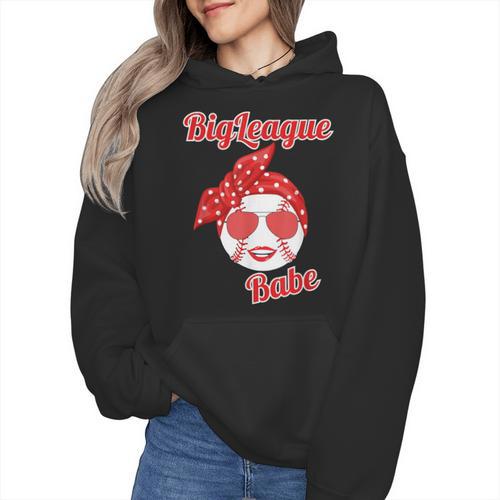 Cute Love Baseball BigLeague Babe Hot Baseball Mom Wmen Hoodie - Sportilla