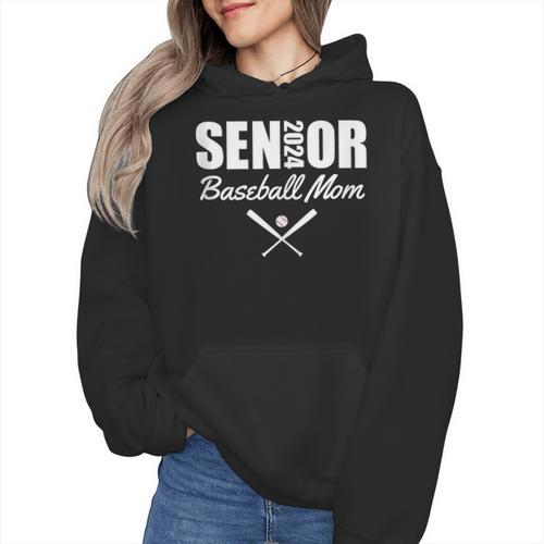 Senior Baseball Mom 2024 Team Parent Helper Class Of 2024 Wmen Hoodie - Sportilla