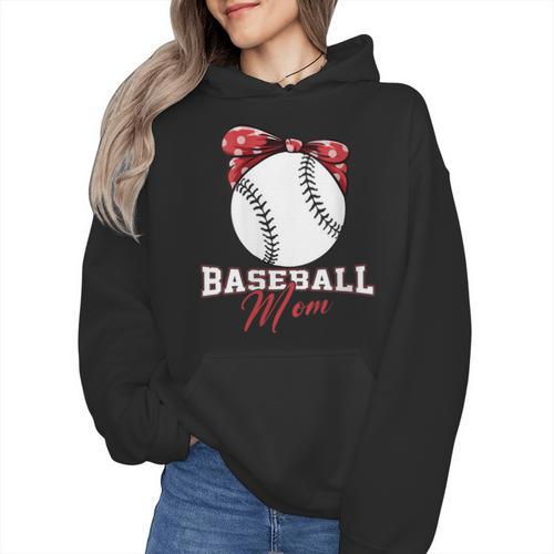 Softball Baseball Mom Floral Tee Mother's Day Wmen Hoodie - Sportilla