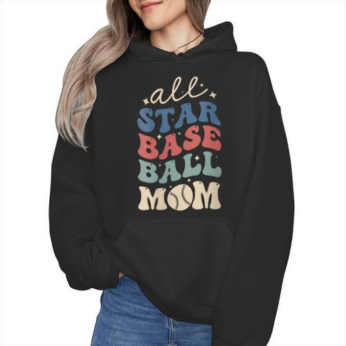 All Star Baseball Mom Wmen Hoodie - Sportilla