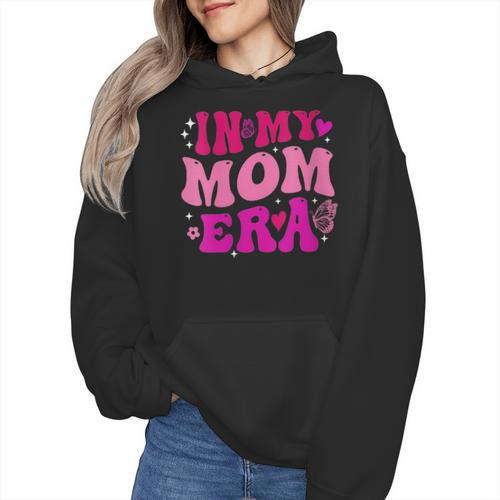 In My T-Ball Mom Era Leopard Baseball Mom Groovy Wmen Hoodie - Sportilla