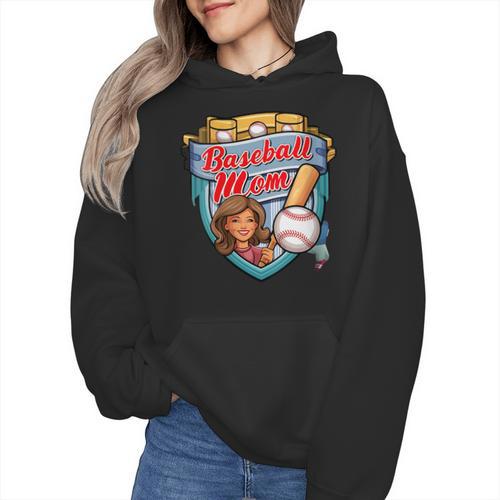 Womens Baseball Mom Mama Mother's In My Baseball Mom Era Wmen Hoodie - Sportilla