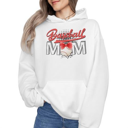 Baseball Mom Coquette Pink Bow Baseball Mama Premium Wmen Hoodie - Sportilla