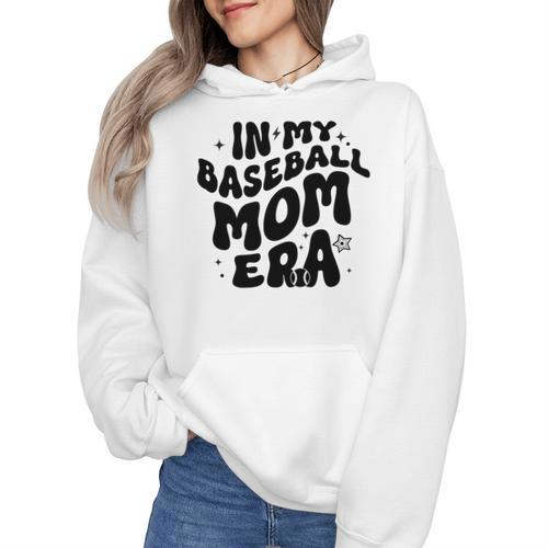 In My Baseball Mom Era Groovy Wmen Hoodie - Sportilla