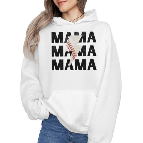Baseball Mom Game Day Baseball Season Gameday Sports Mama Wmen Hoodie - Sportilla