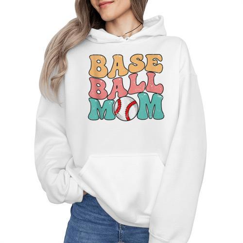 Baseball Mom Groovy Baseball Mom Wmen Hoodie - Sportilla