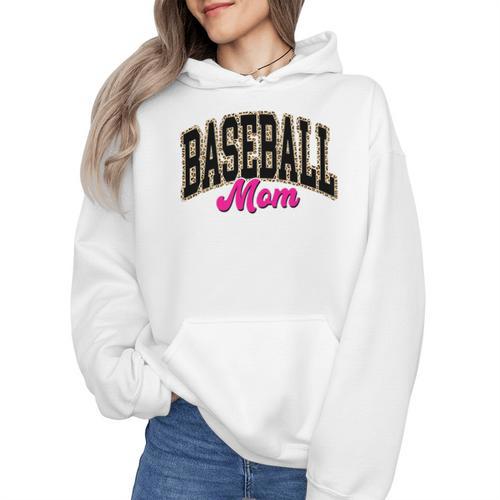 Baseball Mom Leopard Baseball Mama Life Girls Women Baller Premium Wmen Hoodie - Sportilla