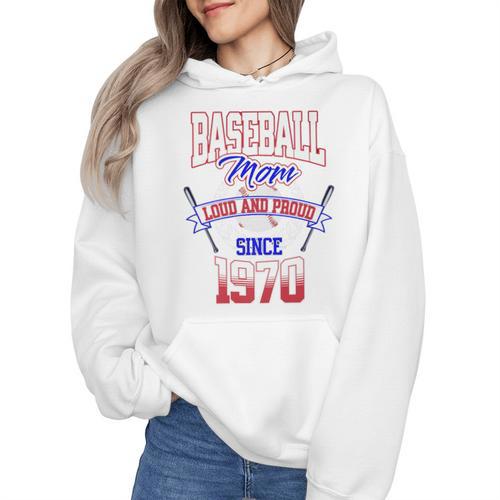 Baseball Mom Loud & Proud Since 1970 Premium Wmen Hoodie - Sportilla