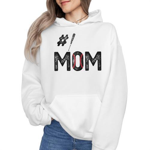 Baseball Mom Number One 1 Mother Baseball Lover Mother's Day Wmen Hoodie - Sportilla