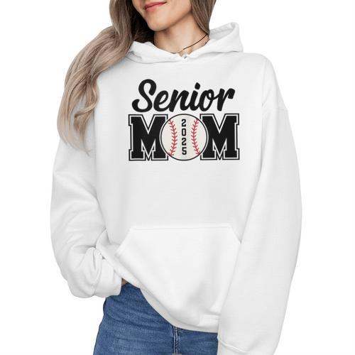 Baseball Mom Senior 2025 Mama Baseball Players High School Wmen Hoodie - Sportilla
