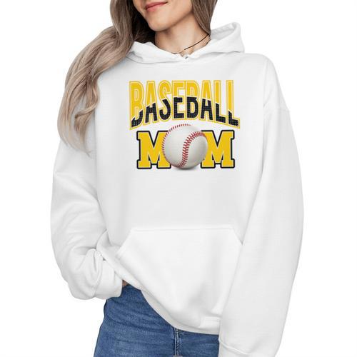 Baseball Mom Sports Mom Yellow Wmen Hoodie - Sportilla