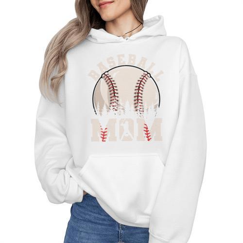 Baseball Mom Vintage Baseball Ball Mama Wmen Hoodie - Sportilla