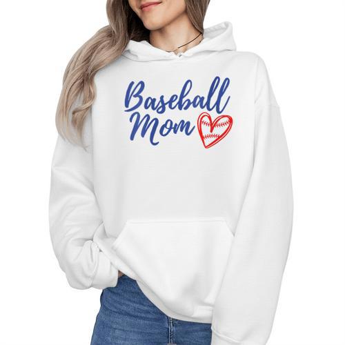 Cute Baseball Mom Heart Matching Mama Mother's Day Women's Wmen Hoodie - Sportilla