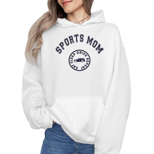 Eat Sleep Sports Hockey Cheer Baseball Mom Taxi Wmen Hoodie - Sportilla