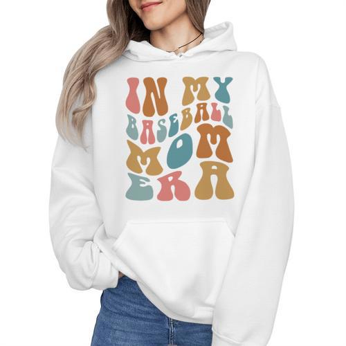 Groovy In My Baseball Mom Era Softball Game Day Wmen Hoodie - Sportilla