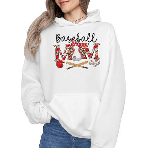 Leopard Baseball Mom Game Day Vibes Mother's Day Wmen Hoodie - Sportilla