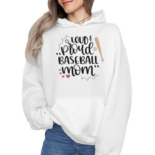 Loud & Proud Baseball Mom Wmen Hoodie - Sportilla