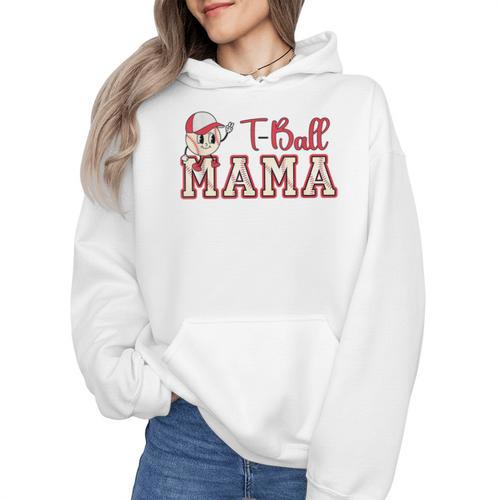 Retro Tball Mama Art Baseball Mom Softball Wmen Hoodie - Sportilla