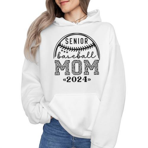 Senior Baseball Mom 2024 Wmen Hoodie - Sportilla