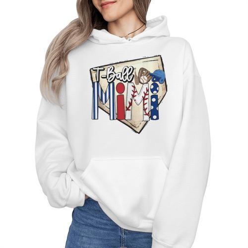 T-Ball Mimi Baseball Mom Game Day Wmen Hoodie - Sportilla